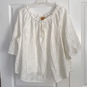 Off-white Floral Blouse